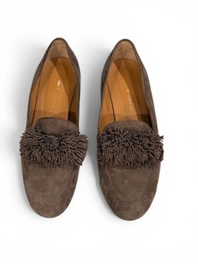 Mercanti Fiorentini Brown Tassel Suede Loafers
